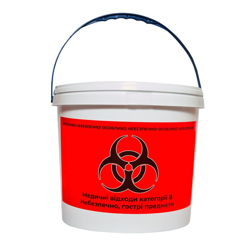 Контейнер для збору голок і медичних відходів "Стерідез", 10L (Л)